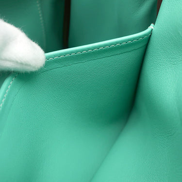 エルメス HERMES バーキン25 ラゴン ヴォースイフト ハンドバッグ シルバー金具 青緑