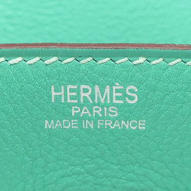 エルメス HERMES バーキン25 ラゴン ヴォースイフト ハンドバッグ シルバー金具 青緑