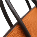 エルメス HERMES オータクロア 36 アルルカン マルチカラー トゴ ハンドバッグ シルバー金具 赤 オレンジ 茶