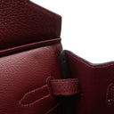 エルメス HERMES バーキン35 ルージュアッシュ フィヨルド ハンドバッグ シルバー金具 赤