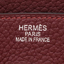 エルメス HERMES バーキン35 ルージュアッシュ フィヨルド ハンドバッグ シルバー金具 赤