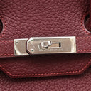 エルメス HERMES バーキン35 ルージュアッシュ フィヨルド ハンドバッグ シルバー金具 赤