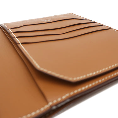 エルメス HERMES ジュラ ゴールド シッキム 二つ折り財布 シルバー金具 茶 コンパクト財布