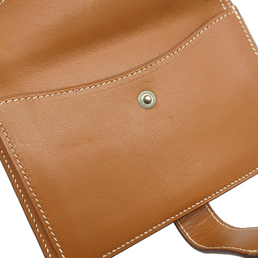 エルメス HERMES ジュラ ゴールド シッキム 二つ折り財布 シルバー金具 茶 コンパクト財布