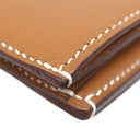 エルメス HERMES ジュラ ゴールド シッキム 二つ折り財布 シルバー金具 茶 コンパクト財布