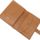 エルメス HERMES ジュラ ゴールド シッキム 二つ折り財布 シルバー金具 茶 コンパクト財布