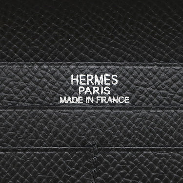 エルメス HERMES MC2 メンデル ブラック ヴォーエプソン 長財布 黒 二つ折り