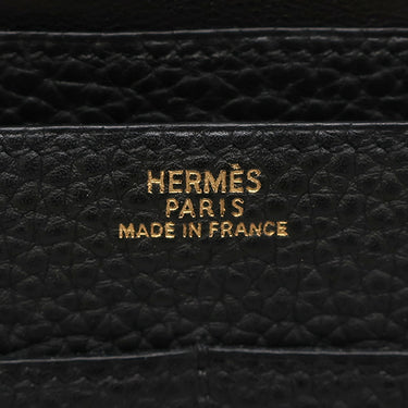 エルメス HERMES ドゴンGM ブラック トリヨンクレマンス 長財布 ゴールド金具 黒