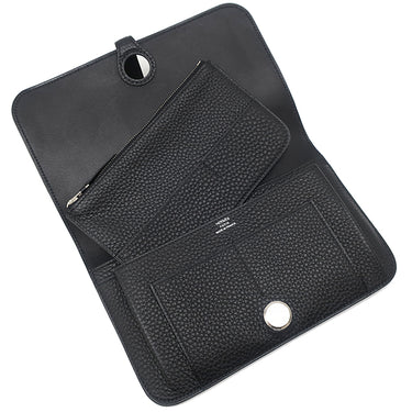 エルメス HERMES ドゴンデュオ ドゴンGM ブラック トリヨンクレマンス 長財布 シルバー金具 黒