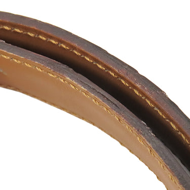 エルメス HERMES アピ #80 ブルー系 ポロサス #80 ベルト シルバー金具 青 クロコ