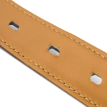 エルメス HERMES アピ #80 ブルー系 ポロサス #80 ベルト シルバー金具 青 クロコ