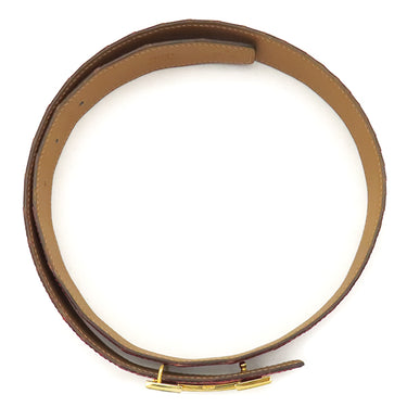 エルメス HERMES コンスタンスH レッド系 ポロサス #75 ベルト ゴールド金具 赤 クロコ Hバックル