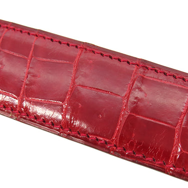 エルメス HERMES コンスタンスH レッド系 ポロサス #75 ベルト ゴールド金具 赤 クロコ Hバックル