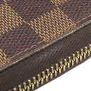 ルイヴィトン LOUIS VUITTON ジッピーオーガナイザー N60003 エベヌ ダミエキャンバス 長財布 ゴールド金具 茶