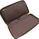 ルイヴィトン LOUIS VUITTON ジッピーオーガナイザー N60003 エベヌ ダミエキャンバス 長財布 ゴールド金具 茶