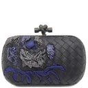 ボッテガヴェネタ BOTTEGA VENETA インペロ ノット ブラック レザー クラッチバッグ マットブラック金具 黒 限定品