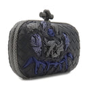 ボッテガヴェネタ BOTTEGA VENETA インペロ ノット ブラック レザー クラッチバッグ マットブラック金具 黒 限定品