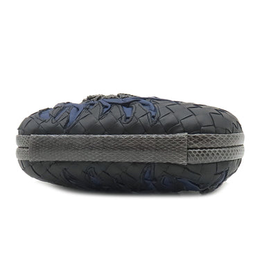 ボッテガヴェネタ BOTTEGA VENETA インペロ ノット ブラック レザー クラッチバッグ マットブラック金具 黒 限定品
