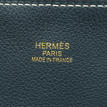 エルメス HERMES ドゥブルセンス 28 ブルーアトール×コールヴェール トリヨンクレマンス トートバッグ 水色 紺 リバーシブル