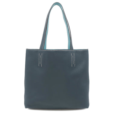 エルメス HERMES ドゥブルセンス 28 ブルーアトール×コールヴェール トリヨンクレマンス トートバッグ 水色 紺 リバーシブル