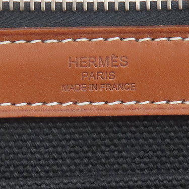 エルメス HERMES カバスミラ PM ブラック トワルアッシュ トートバッグ シルバー金具 黒 キャンバス