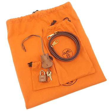 エルメス HERMES ケリー35 内縫い チェスナッツ オーストリッチ 2WAYバッグ ゴールド金具 茶