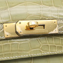 エルメス HERMES ケリー32 内縫い ヴェールセラドンナチュラ ニロティカス 2WAYバッグ ゴールド金具 薄緑 グラデーション クロコ ハンドバッグ ショルダー
