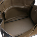 エルメス HERMES バーキン30 オリガン アリゲーターマット ハンドバッグ シルバー金具 茶