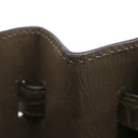 エルメス HERMES バーキン30 オリガン アリゲーターマット ハンドバッグ シルバー金具 茶