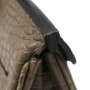 エルメス HERMES バーキン30 オリガン アリゲーターマット ハンドバッグ シルバー金具 茶