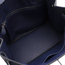 エルメス HERMES バーキン25 ネイビー系 オーストリッチ ハンドバッグ シルバー金具 紺