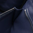 エルメス HERMES バーキン25 ネイビー系 オーストリッチ ハンドバッグ シルバー金具 紺