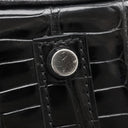 エルメス HERMES バーキン 35 ブラック ポロサス ハンドバッグ シルバー金具 黒 クロコ