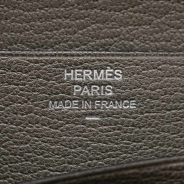 エルメス HERMES ベアンスフレ グリフォンセ リザード 長財布 シルバー金具 二つ折り財布