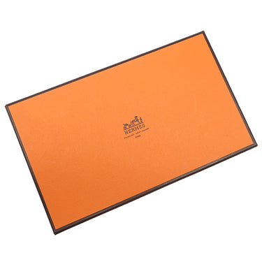 エルメス HERMES ベアンスフレ ブラウン系 ポロサス 長財布 シルバー金具 茶 二つ折り財布