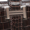 エルメス HERMES ベアンスフレ ブラウン系 ポロサス 長財布 シルバー金具 茶 二つ折り財布