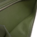 エルメス HERMES ベアンスフレ グリーン系 アリゲーター 長財布 深緑 二つ折り財布