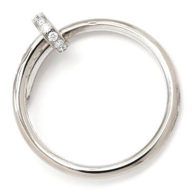 カルティエ Cartier ジュストアンクル リング ホワイトゴールド K18WG ダイヤモンド #55(JP15) リング 指輪 Au750 K18 WG ダイヤ スパイラルデザイン