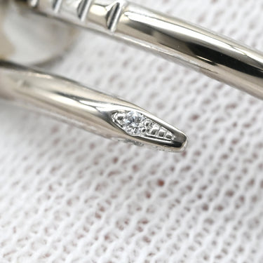 カルティエ Cartier ジュストアンクル リング ホワイトゴールド K18WG ダイヤモンド #55(JP15) リング 指輪 Au750 K18 WG ダイヤ スパイラルデザイン