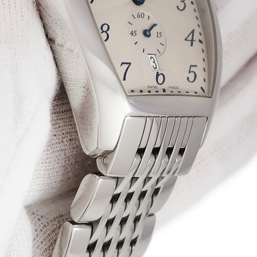 腕時計 ロンジン LONGINES エヴィデンツァ L2.642.4 自動巻き メンズ デイト スモールセコンド ギョウシェ 青針 トノー