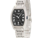 腕時計 ロンジン LONGINES エヴィデンツァ L2.142.4 自動巻き レディース デイト ギョウシェ トノー ブラック 黒