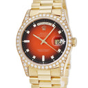 腕時計 ロレックス ROLEX デイデイト 36 18388A S番 自動巻き メンズ S番 K18YG無垢 純正ダイヤ レッド グラデーション トリチウム