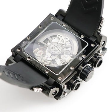 腕時計 ジェイコブ JACOB エピック I クロノグラフ JC-V2Q2B 自動巻き メンズ カーボン ブラックPVD加工SS デイト スクエア 限定