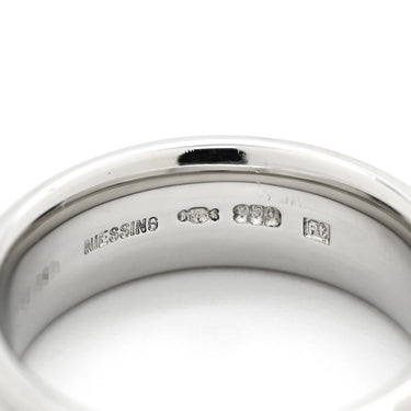 ニーシング NIESSING プラチナシルバー Pt950 ダイヤモンド リング 指輪 プラチナム Pt950 1P 1石 1粒 ダイヤ ウェディング ブライダル マリッジリング 甲丸 幅広 20.5号