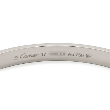 カルティエ Cartier LOVE ラブブレス ホワイトゴールド K18WG #17 ブレスレット ホワイトゴールド WG Au750 18K 18金 新型 現行モデル