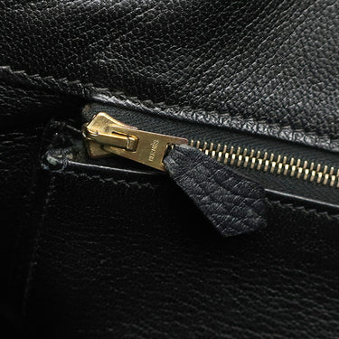 エルメス HERMES バーキン35 ブラック アルデンヌ ハンドバッグ ゴールド金具 黒