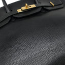 エルメス HERMES バーキン35 ブラック アルデンヌ ハンドバッグ ゴールド金具 黒