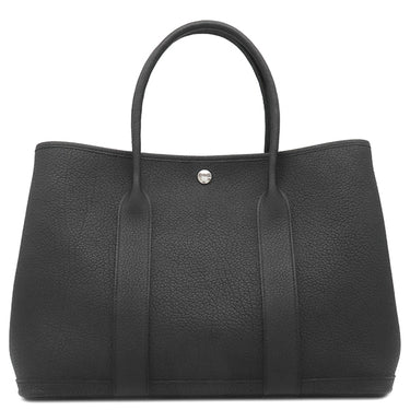 エルメス HERMES ガーデンパーティー PM ブラック ネゴンダ トートバッグ シルバー金具 黒