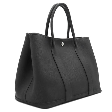 エルメス HERMES ガーデンパーティー PM ブラック ネゴンダ トートバッグ シルバー金具 黒