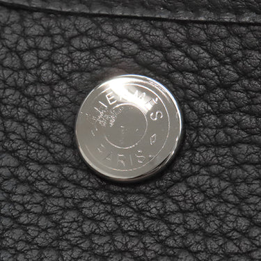 エルメス HERMES ガーデンパーティー PM ブラック ネゴンダ トートバッグ シルバー金具 黒